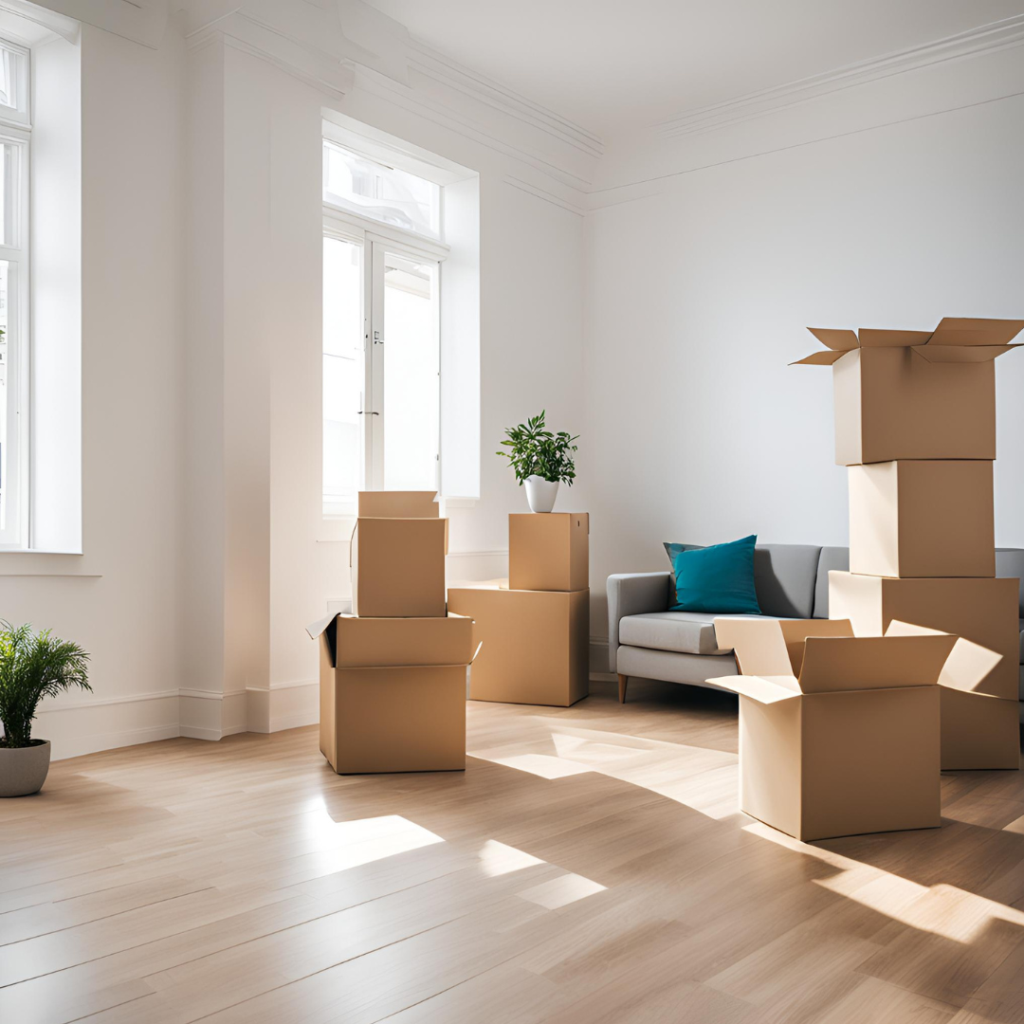 moving boxes in home